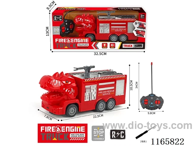 4ch Dinosaur Firefighting rc car not included battery (3*AA+2*AA)