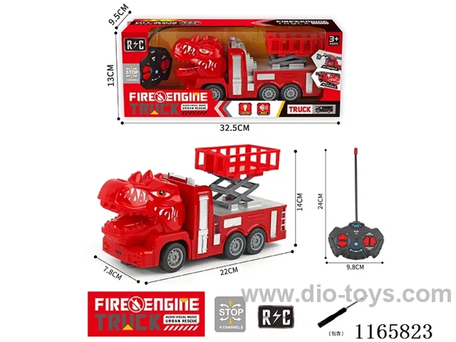 4ch Dinosaur Firefighting rc car not included battery (3*AA+2*AA)