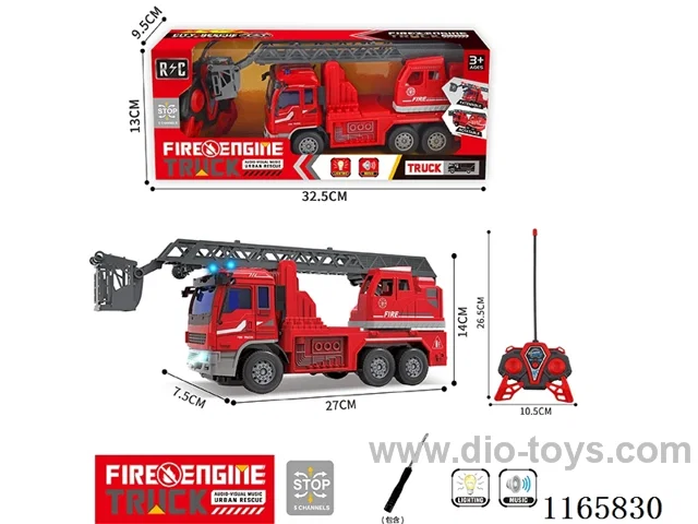 5ch firefighting rc car W L/M not included 3*AA battery