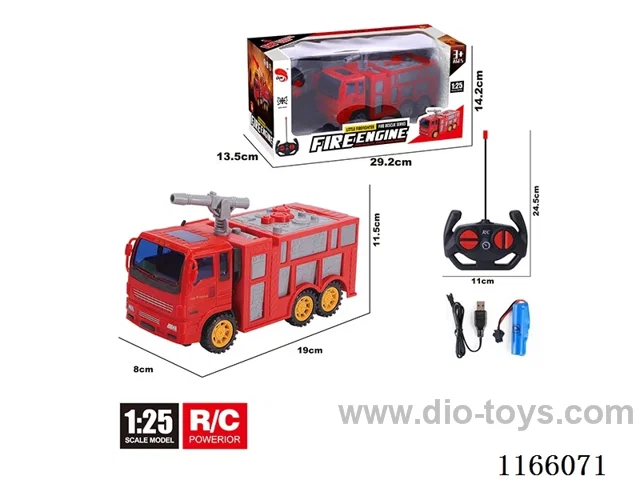 4ch rc fire fighting fire truck