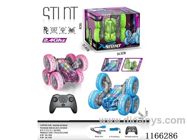 2.4G 5ch lighted six wheel rc car