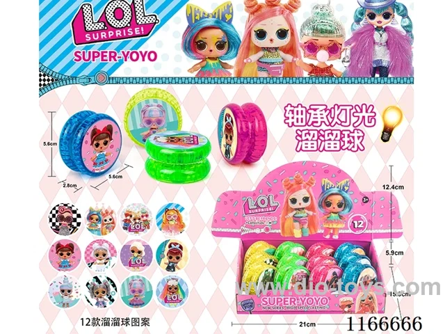 Surprise doll bearing lighted yo-yo 12PCS (pattern random mix)