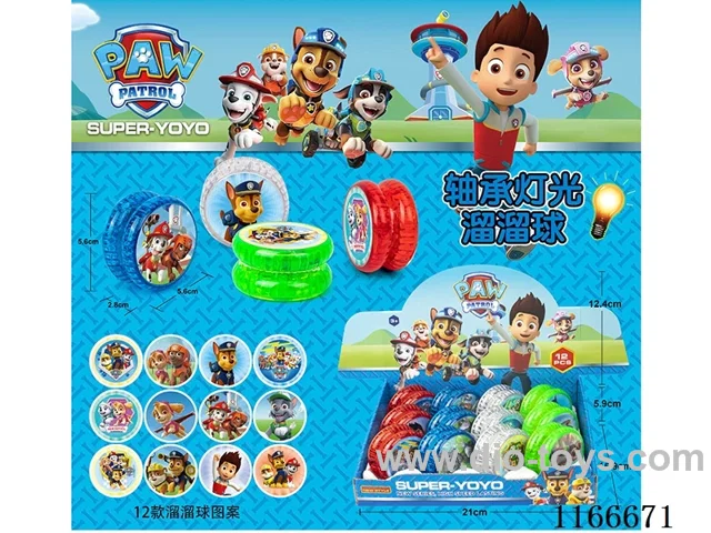 Woof team bearing lighted yo-yo 12PCS (pattern random mix)