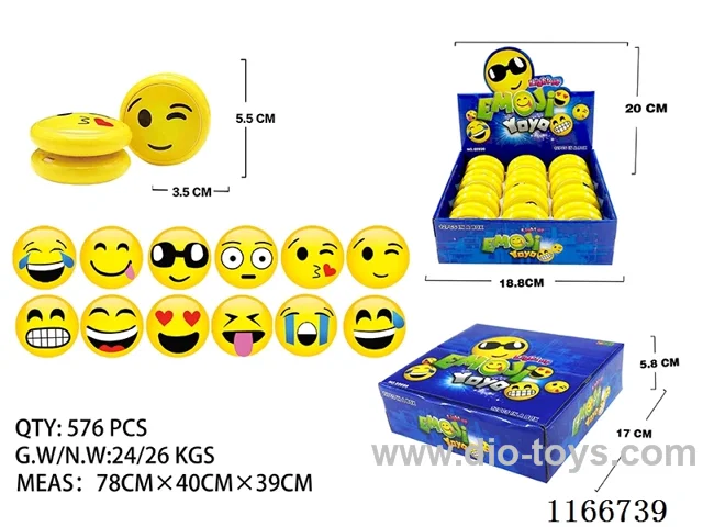 12 Emoji Lighted Clutch Yoyo in Solid Colours