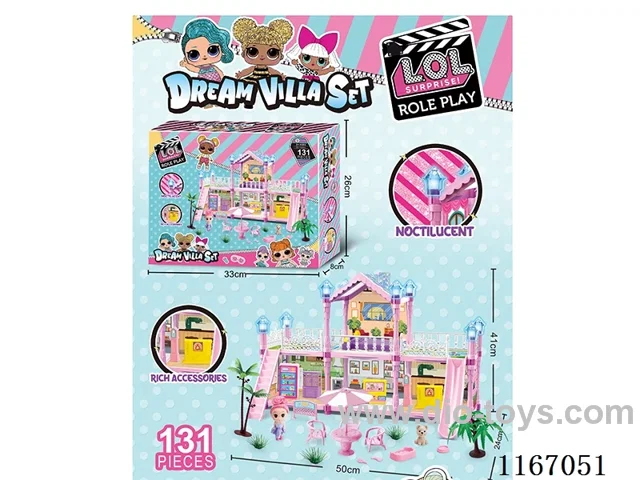 Glow-in-the-dark DIY Villa Playhouse Castle Set 131PCS