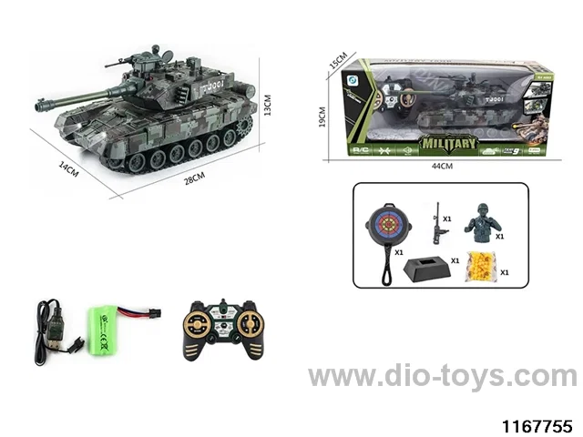 1：22 9ch 2.4G RC tank with light