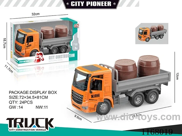 Inertia door-opening barrel truck