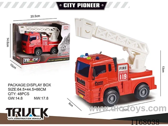 City inertia light engineering vehicle (4 keys fire truck)