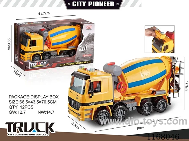 Lighted inertia cement truck (4 keys)