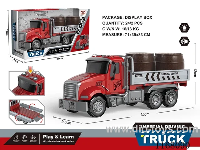 Inertial Sound & Light Truck Mounted Barrel (Dark Red)