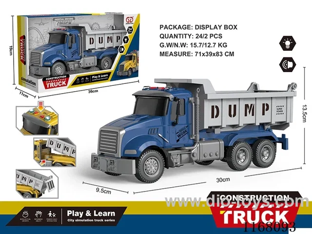 Inertial Sound and Light Dumper Truck (Blue)