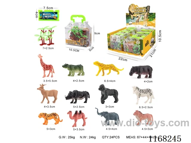 2.5’ Solid Animal 12pcs