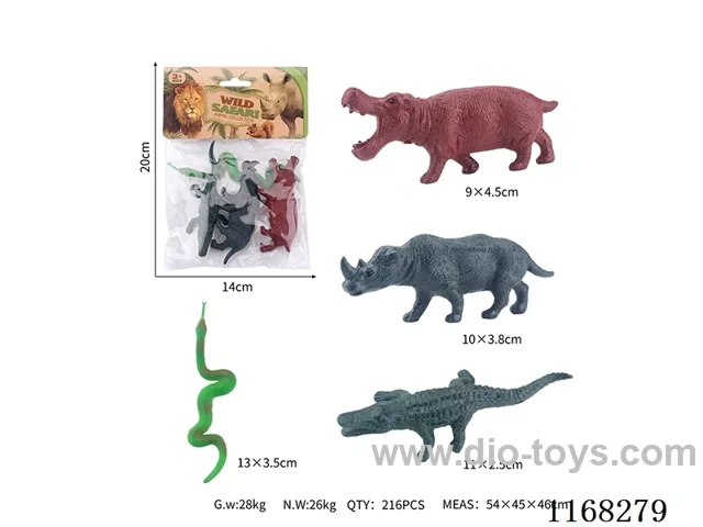 5’ Solid Animals 4pcs