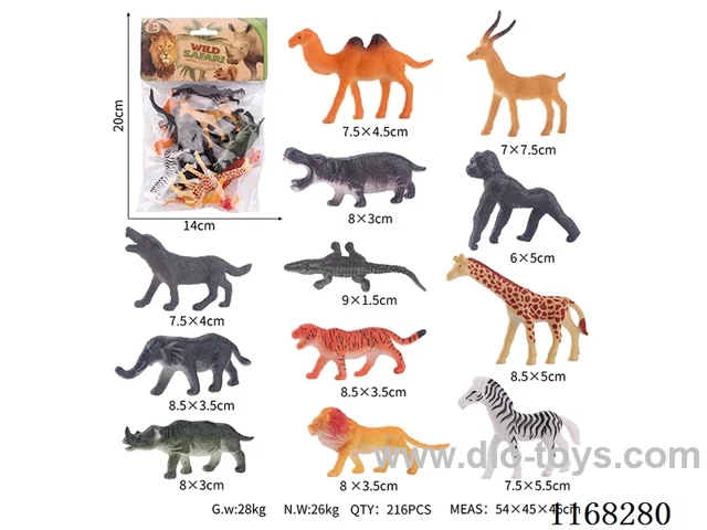 4’ Solid Animals 12pcs