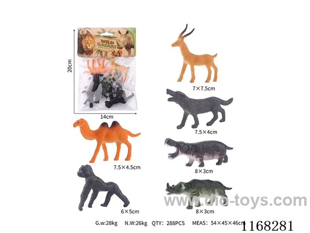 4’ Solid Animals 6pcs