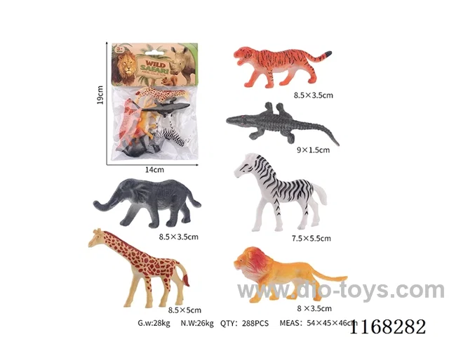 4’ Solid Animals 6pcs