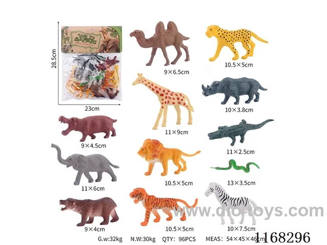 12PCS solid 5’ animals