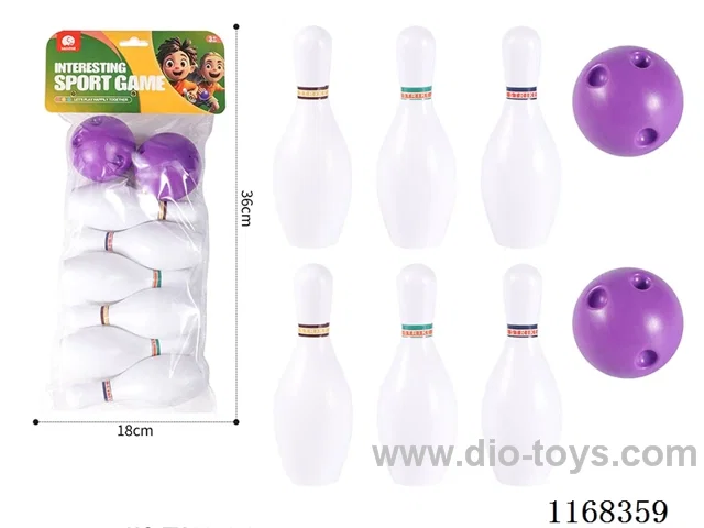 14CM white bowling ball 6pcs+2 balls