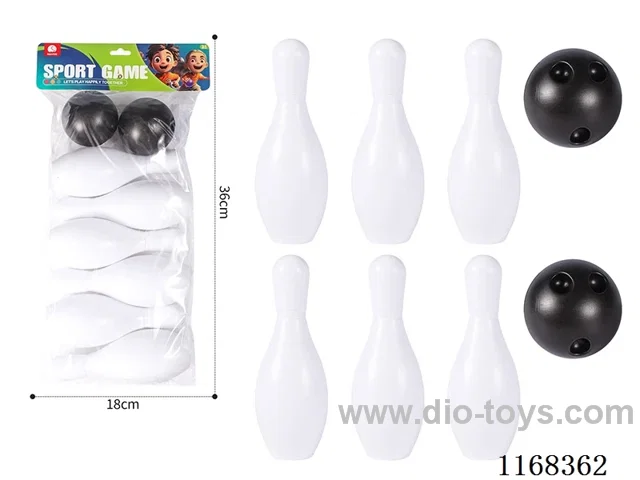 20CM Large White Bowling Balls 6pcs+2 Balls