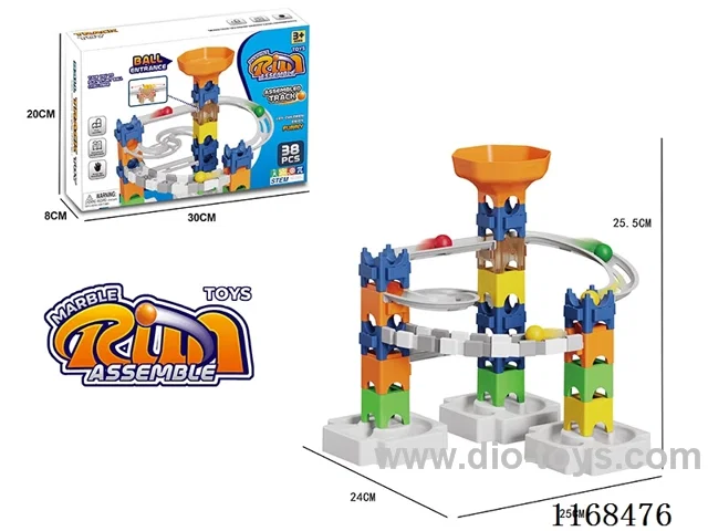 DIY Puzzle Building Blocks Rolling Ball Track(38PCS)