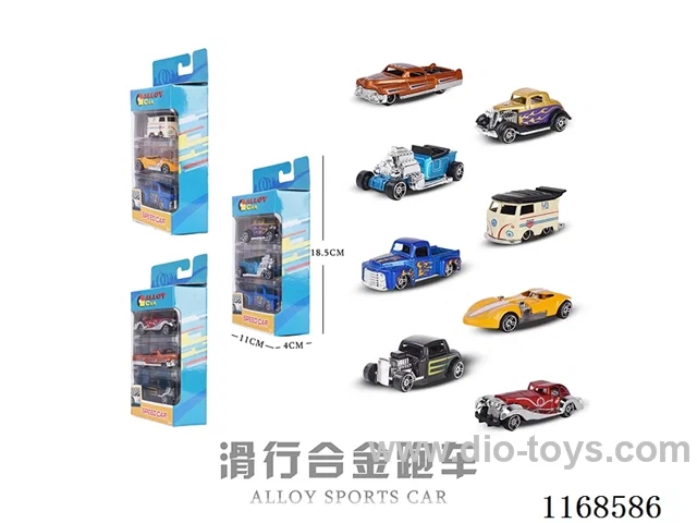 free wheel alloy car 3PCS