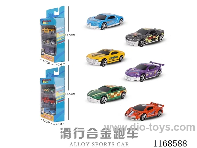 free wheel alloy car 3PCS