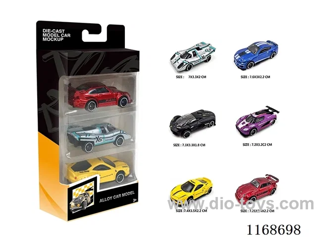 1:64 free wheel Alloy Cars 6's 3PCS