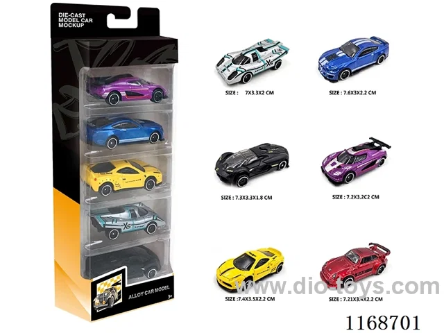 1:64 free wheel Alloy Cars 6 models 5PCS