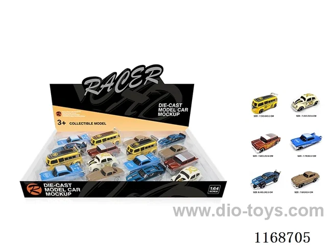 1:64 free wheel Alloy Cars 16PCS