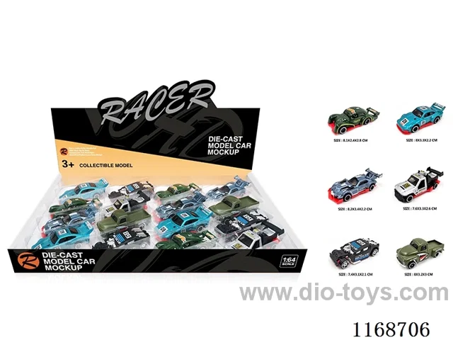 1:64 free wheel Alloy Cars 16PCS
