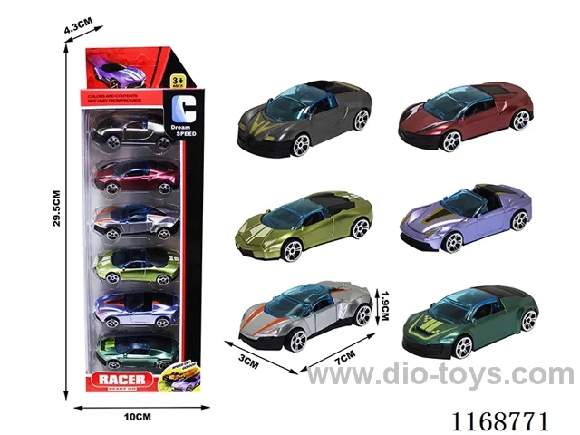 free wheel cars 6PCS