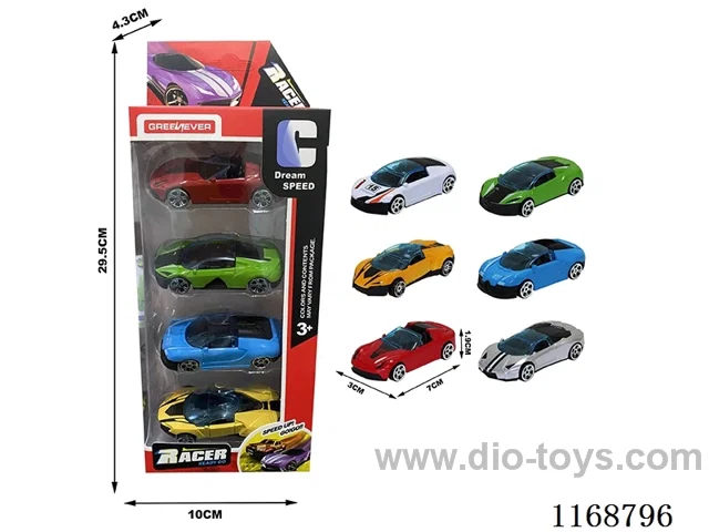 6 types of free wheel cars 4PCS