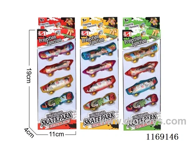 Finger slide with projection - Alloy base 4PCS (base graffiti pattern randomly mixed)