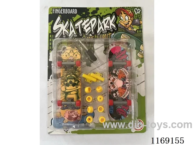 Finger skateboard - Plastic base 2PCS (base graffiti pattern randomly mixed)