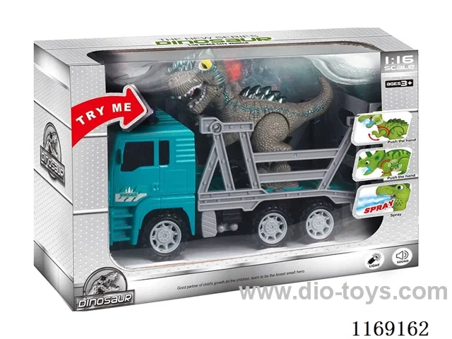 1:16 Inertia dinosaur car (car with sound and light, dinosaur with sound and light + spray)
