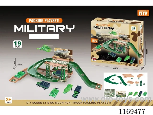 DIY military parking lot 19PCS 4 cars