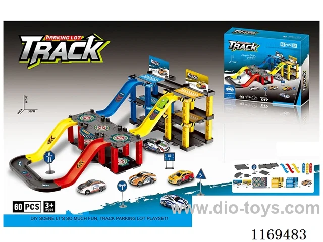 Assembling DIY city combination parking lot 60PCS