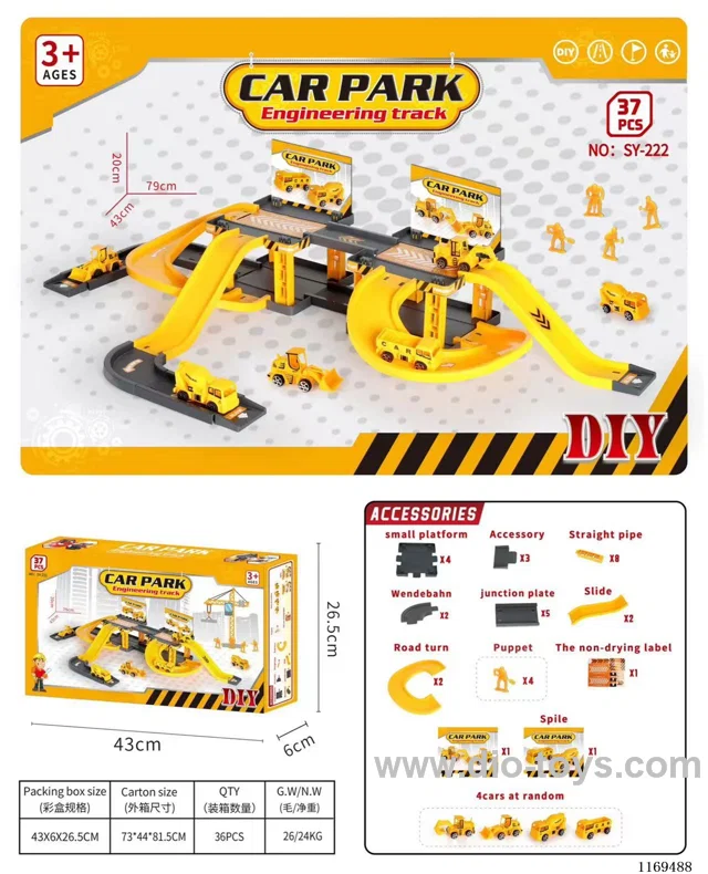 Track insertion DIY project parking 37pcs
