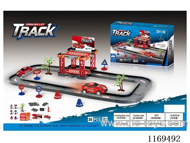 Assemble DIY speed racing scene 35PCS