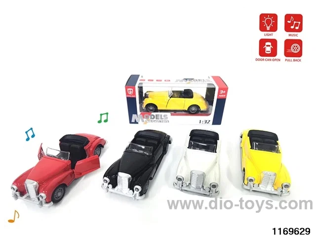 1:32 alloy pull back car W L/M