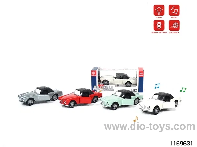 1:32 alloy pull back car W L/M