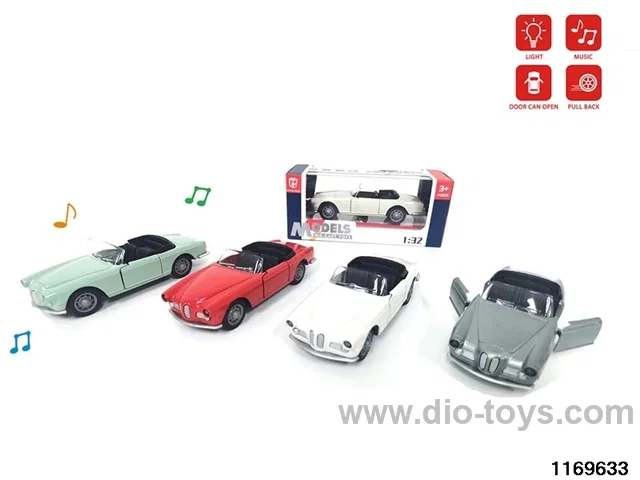 1:32 alloy pull back car W L/M