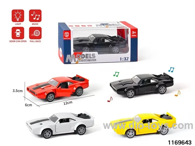 1:32 alloy pull back car W L/M