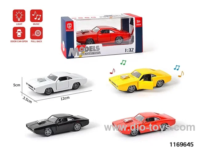 1:32 alloy pull back car W L/M