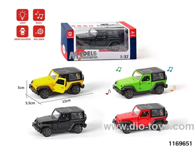1:32 alloy pull back car W L/M