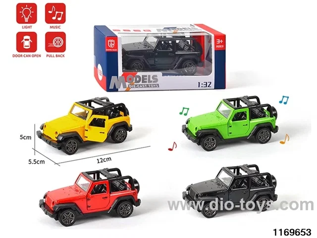 1:32 alloy pull back car W L/M