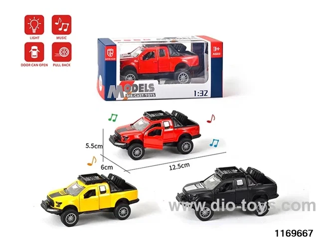 1:32 alloy pull back car W L/M