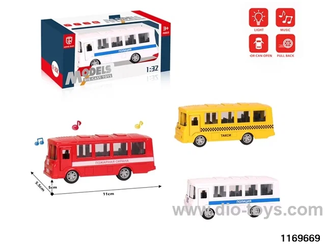 1:32 alloy pull back car W L/M