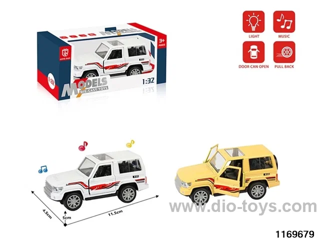 1:32 alloy pull back car W L/M