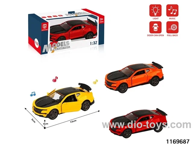 1:32 alloy pull back car W L/M